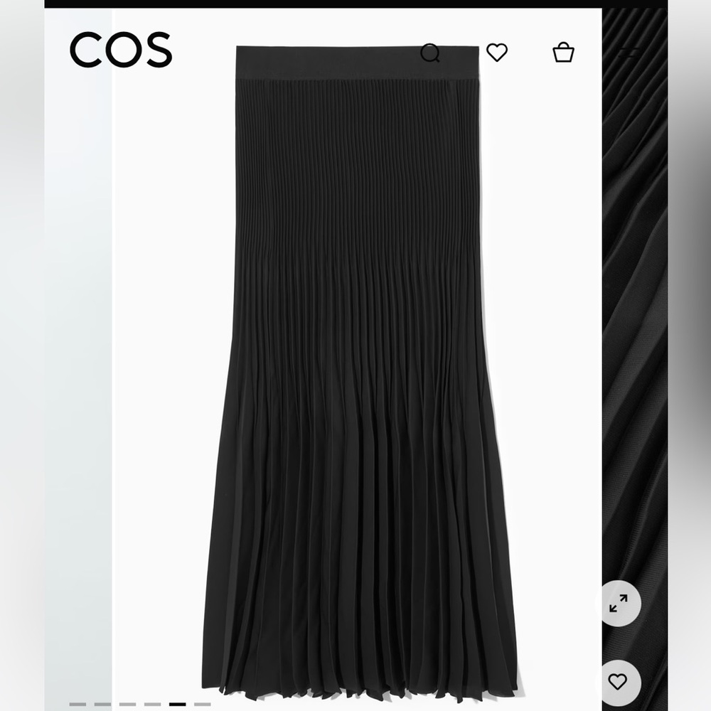 Cos pleated midi skirt
